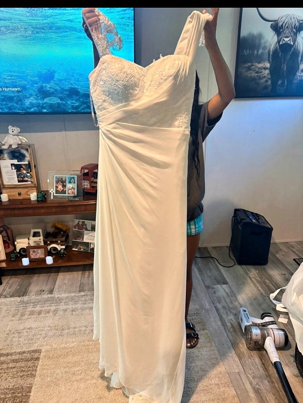 EDEN White Maxi Dress Size 12 Like New
